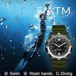 findtime Solar Watch Mens Military Analog Watches Industrial Sport Waterproof Tactical Cool Designer Wrist Watch for Men Unidirectional Rotating Bezel Silicone Strap Alloy Case