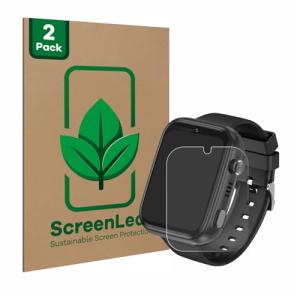 ScreenLeaf (2 Pack Screen Protector Compatible with Okyuk 4G Kids Smartwatch T45 [Sustainable Screen Protection, Clear, Anti-Scratch]