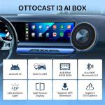 OTTOCAST I3 Android 13 CarPlay Magic Car Video AI Box for BMW 2017+, Watch YouTube Netflix Tiktok Disney+ etc Videos APP on BMW Car Screen, Download app, Split-Screen, with SIM & TF Slot
