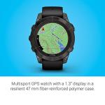 Garmin fēnix 7 Pro Sapphire Solar, Multisport GPS Smartwatch, Built-in Flashlight, Solar Charging Capability, Black, 47 mm (Renewed)