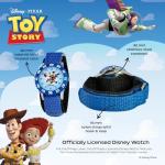 Disney Pixar Toy Story Watch for Boys Ages 3–7 – Featuring Woody and Bullseye Dial – Great Gift for Kids Who Love Toy Story Toys and Western Adventures – Blue Bezel and Blue Fabric Strap with Velcro