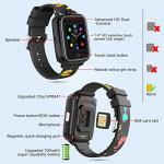 OKYUK 4G GPS SmartWatch for Kids Children's Smart Watch Child Watch Phone with 2-Style Watch Straps for 3-12 Years Perfect Birthday Xmas Gifts (Black)