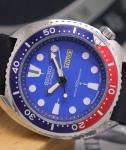 SEIKO DIVER DAY/DATE BLUE DIAL 6309 VINTAGE SEIKO 'TURTLE' MODIFIED PEPSI BEZEL 