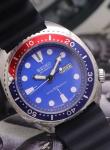 SEIKO DIVER DAY/DATE BLUE DIAL 6309 VINTAGE SEIKO 'TURTLE' MODIFIED PEPSI BEZEL 