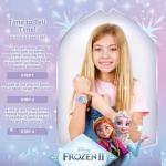 Disney Frozen Watch for Girls Ages 4–7 Featuring Princess Elsa – Gift for Toddlers Learning Time and Frozen Fans – Character Dial, Silver Bezel, Silver Glitter Leather Strap