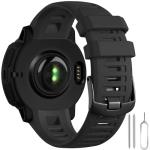GEAK Compatible with Garmin Instinct Watch Bands Replacement, 22mm Soft Silicone Sport Strap Compatible with Garmin Instinct Band/Instinct 2 Watch Band/Solar/Tactical Smartwatch-Black Watch Band