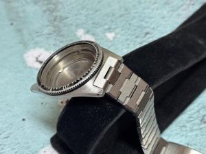 G1N without tags 1960s NOS satin steel bracelet for flat 19mm vintage dive watch