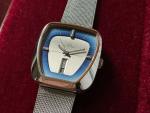 STUNNING 1970s MCM GLYCINE COMPRESSOR AUTOMATIC, BLUE FADE DIAL! NEW OLD STOCK!