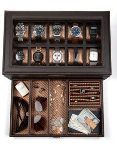 HOUNDSBAY Yachtsman Watch Box with Drawer and Display