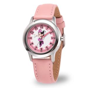 Disney Minnie Mouse Watch for Girls - Minnie Watch for Toddlers 1-3 - Kids Watches Girls Watches - Toys - Kids - Silver Case - Pink Strap