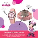 Disney Minnie Mouse Watch for Girls - Minnie Watch for Toddlers 1-3 - Kids Watches Girls Watches - Toys - Kids - Silver Case - Pink Strap