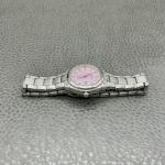 Seiko Solar Watch Womens Pink Dial Date 100M Stainless Steel Bracelet V137-0AX0