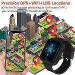 OKYUK 4G GPS Smartwatch for Girls Boys, IP67 Waterproof Sport Smart Watch Phone for Kids, with Camera WiFi Video Call Phone Call SOS Pedometer for 3-14 Age (Black#1)