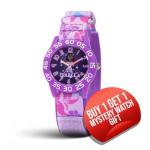 Disney Encanto Isabela Girls 3–7 with Classic Character Dial – Gift for Girls Who Love Encanto – Easy-Read Face, Purple Bezel, and Purple Nylon Strap - Buy and GET 1 Free Mystery Watch