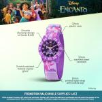 Disney Encanto Isabela Girls 3–7 with Classic Character Dial – Gift for Girls Who Love Encanto – Easy-Read Face, Purple Bezel, and Purple Nylon Strap - Buy and GET 1 Free Mystery Watch