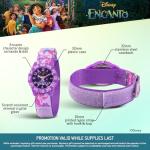 Disney Encanto Isabela Girls 3–7 with Classic Character Dial – Gift for Girls Who Love Encanto – Easy-Read Face, Purple Bezel, and Purple Nylon Strap - Buy and GET 1 Free Mystery Watch