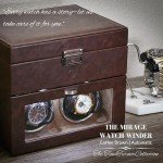 Automatic Watch Winder Box - 8 Compartment, Coffee Brown
