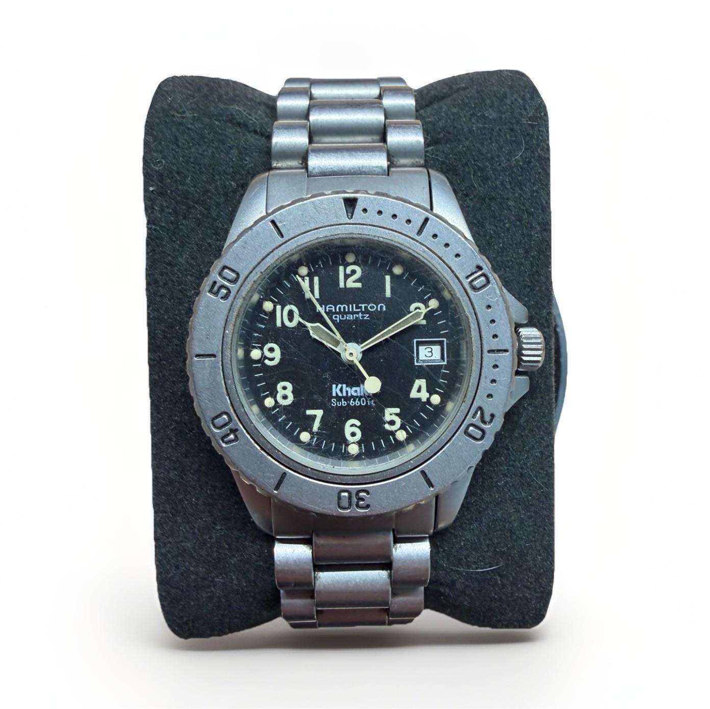 *VINTAGE* Hamilton Khaki Sub-660ft Men's Quartz Diver Wristwatch *FREE SHIPPING!