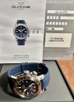 GLYCINE AIRMAN World Timer GMT GL0054 44mm Blue Dial Box & Papers