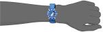 Disney Frozen Kids' Bezel Stainless Steel Time Teacher Analog Nylon Strap Watch, Blue/Blue