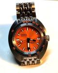 DOXA Sub 200T Pro 39 mm Sunray Orange OEM Bracelet and Rubber Strap Very Good
