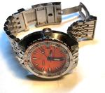 DOXA Sub 200T Pro 39 mm Sunray Orange OEM Bracelet and Rubber Strap Very Good