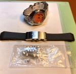 DOXA Sub 200T Pro 39 mm Sunray Orange OEM Bracelet and Rubber Strap Very Good