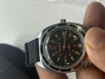 Vintage 1976 Caravelle Black Red Devil Diver Swiss Runs Rare Coke