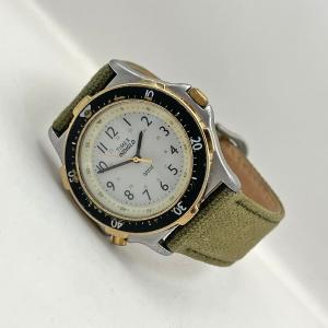 Vintage Timex Indiglo Dive Style Watch 2 Tone 1997 36mm Mens