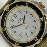 Vintage Timex Indiglo Dive Style Watch 2 Tone 1997 36mm Mens