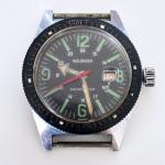 Vintage Wolbrook Skindiver Worldtimer 1960s French Dive Watch Manual Wind Black