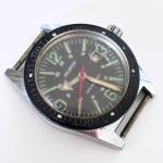 Vintage Wolbrook Skindiver Worldtimer 1960s French Dive Watch Manual Wind Black