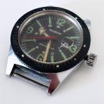 Vintage Wolbrook Skindiver Worldtimer 1960s French Dive Watch Manual Wind Black