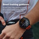 SUUNTO Race 2 GPS Sports Watch, 1.5" AMOLED Touchscreen w/Crown, Titanium Black & SUUNTO 22 ATH6 Silicone Strap All Black S+M