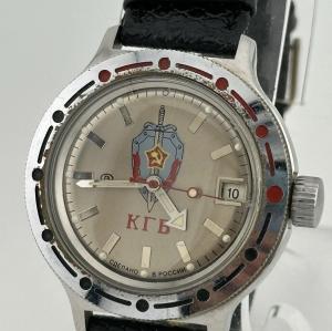 Vintage Russian KGB Amphibian Soviet Automatic Dive Watch RUNS