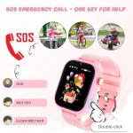 OKYUK Pink 4G Kids Smart Watch with Games