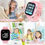 OKYUK Pink 4G Kids Smart Watch with Games
