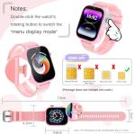OKYUK Pink 4G Kids Smart Watch with Games