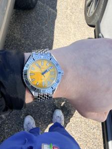 Doxa Sub 200 Divingstar Yellow. Stainless Steel Bezel. Near Mint! Worn Twice!