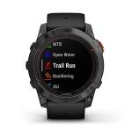 Garmin fēnix 7X Pro Solar, Multisport GPS Smartwatch, Built-in Flashlight, Solar Charging Capability, Black
