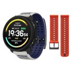 SUUNTO Vertical 2 GPS Sport Watch with 1.5” AMOLED Touchscreen, Arctic Gray & SUUNTO 22 ATH8 Silicone Strap Orange S+M