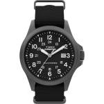 Timex Men's Expedition Field Post Solar 41mm Watch - Black Slip-Thru Double Layer Black Dial Gunmetal Case
