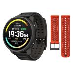 SUUNTO Vertical 2 GPS Sport Watch with 1.5” AMOLED Touchscreen, Titanium Black & SUUNTO 22 ATH8 Silicone Strap Orange S+M