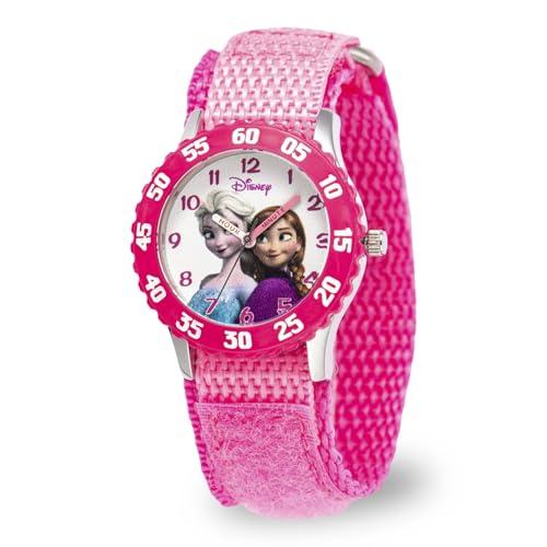 Disney Frozen Watch for Kids - Elsa and Anna Watch - Girls Watches - Kid Toys - Watches for Kids - Toddler Girls Teen - Pink Bezel - Pink Strap
