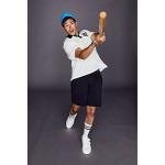 Citizen Men's Eco-Drive Disney Mickey Mouse Baseball Watch, Black IP Stainless Steel with Brown Leather Strap.43mm (Model: BV1089-05W)