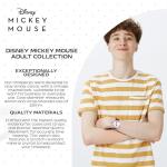 Disney Goofy Face Watch Men, Fun & Stylish Watches for Men, Vintage-Inspired Design Fans - Classic 's Watches with Brown Leather Strap, White Dial & Metal Case