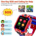 4G Kids Smart Watch, IP67 Waterproof Child Smartwatch with Camera, SOS,GPS Tracker, Video Calling, WiFi, Touch Screen Wrist Watch Phone for Age 3-14 Year Boys Girls Gift (360° Dual Cameras Pink)