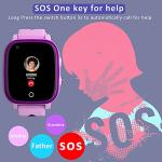 OKYUK 4G Kids Smart Watch, IP67 Waterproof Child Smartwatch with Camera, SOS,GPS Tracker, Video Calling, WiFi, Touch Screen Wrist Watch Phone for Age 3-14 Year Boys Girls Xmas Birthday Gift (Violet)