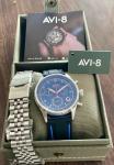 NWOT Rare Model Avi-8 Lafayette Chronograph w Extra Avi-8 S/S Bracelet and Box