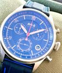 NWOT Rare Model Avi-8 Lafayette Chronograph w Extra Avi-8 S/S Bracelet and Box